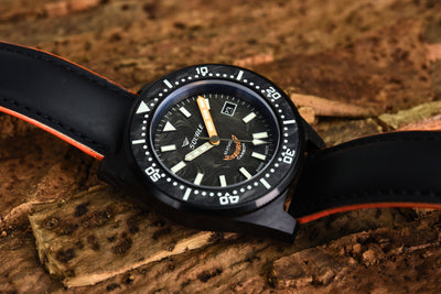 Squale 60 Atmos T-183 Forged Carbon Orange T183AFCOR.RLOR (Pre-owned)