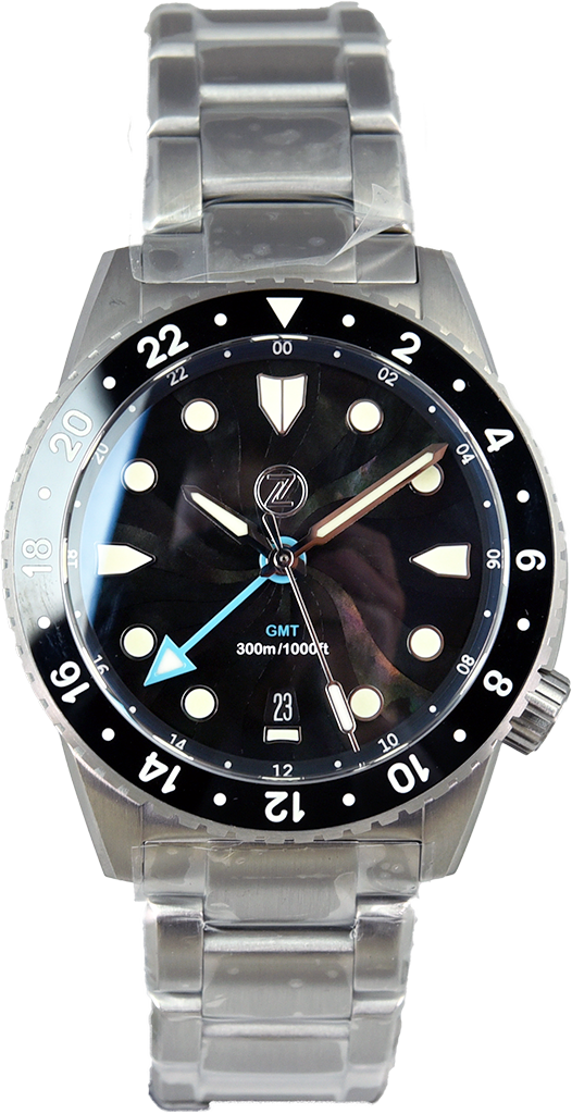 Mako 300m GMT 'Cracked Ice' - White on Bracelet | Teddy