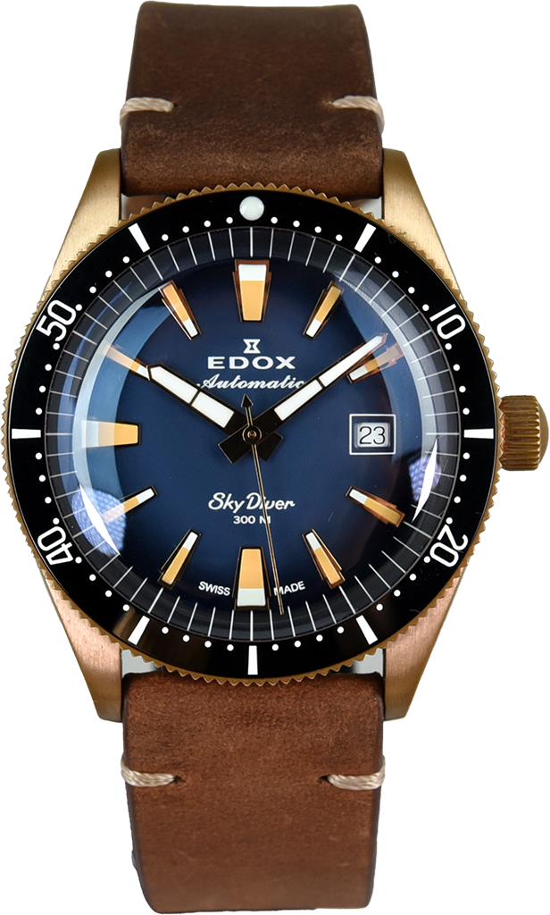 Edox SkyDiver Limited Edition 80126 BRN BUIDR (Pre-owned Edox SkyDiver Limited Edition 80126 BRN BUIDR (Pre-owned