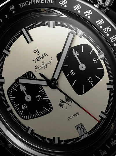 Yema Rallygraf Meca-Quartz Panda YMHF1580-BA