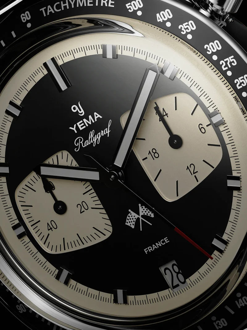 Yema Rallygraf Meca-Quartz Reverse Panda YMHF1580-AA