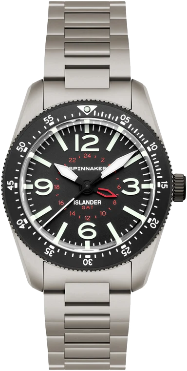 Spinnaker x Islander Croft 39mm Tactical GMT Cinder Design SP-5193-LIW11