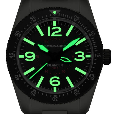 Spinnaker x Islander Croft 39mm Tactical GMT Cinder Design SP-5193-LIW11