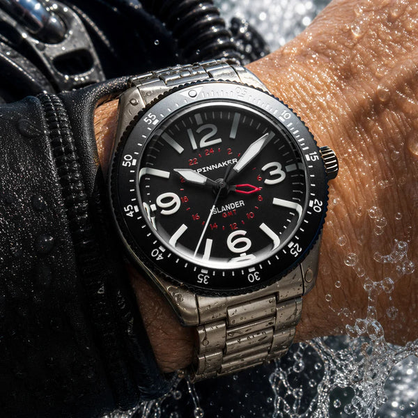 Spinnaker x Islander Croft 39mm Tactical GMT Cinder Design SP-5193-LIW11