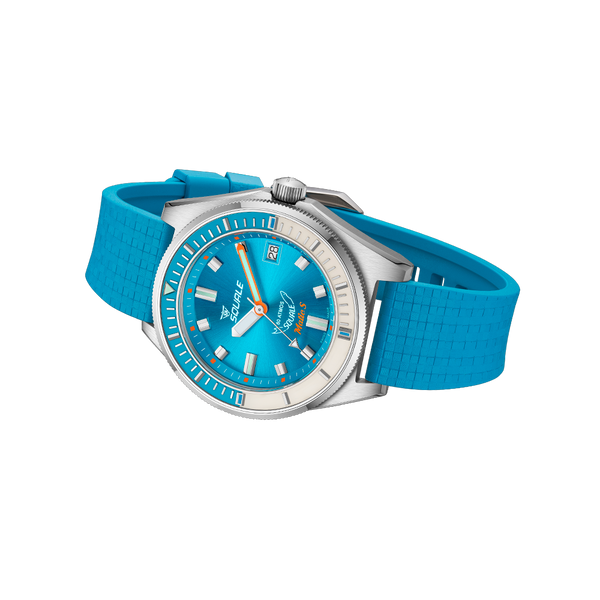 Squale Matic S Light Blue Mosaic Rubber MATICLBWLB.MRLB