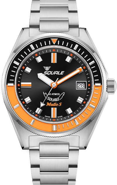 Squale Matic S Orange Bracelet MATICBKOBK.SSBX