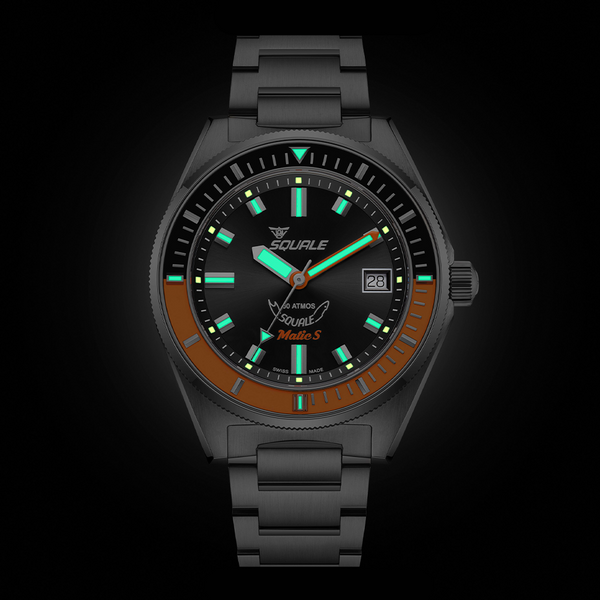 Squale Matic S Orange Bracelet MATICBKOBK.SSBX