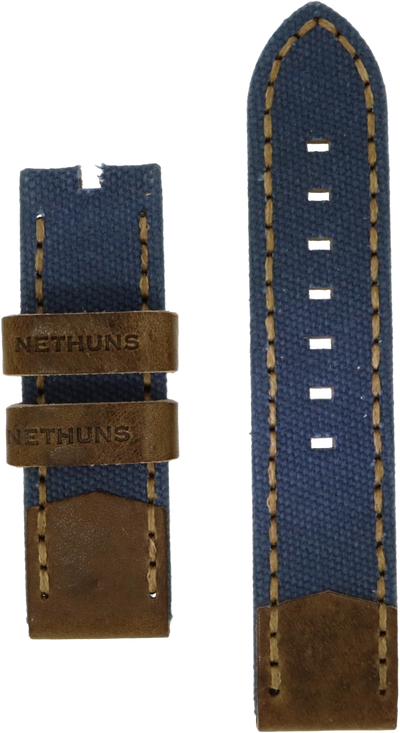 Nethuns 24mm Leather/Canvas Blue