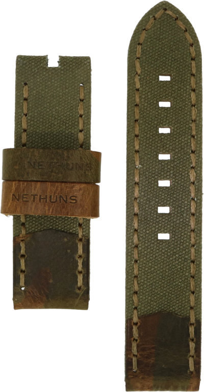 Nethuns 24mm Leather/Canvas Green