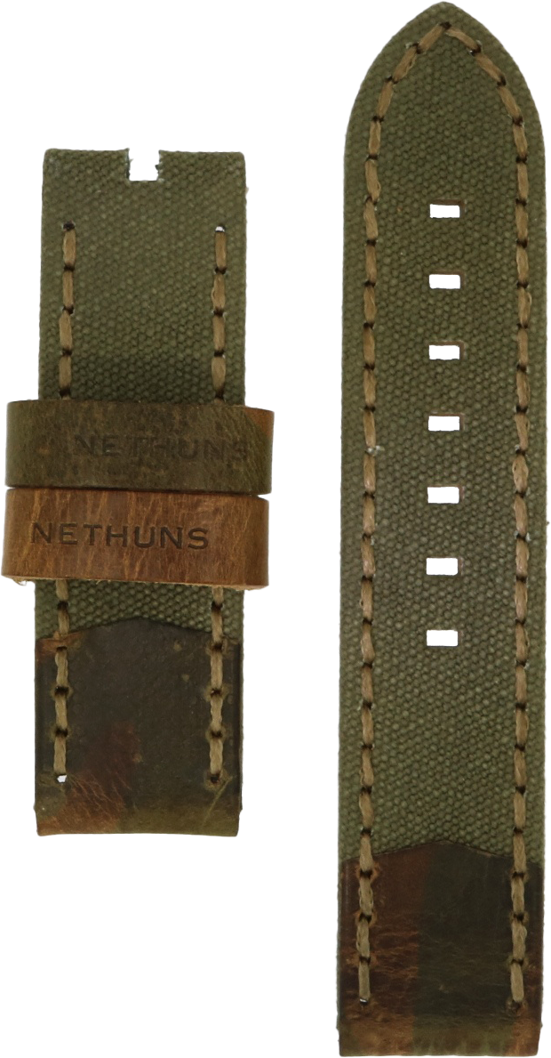 Nethuns 24mm Leather/Canvas Green