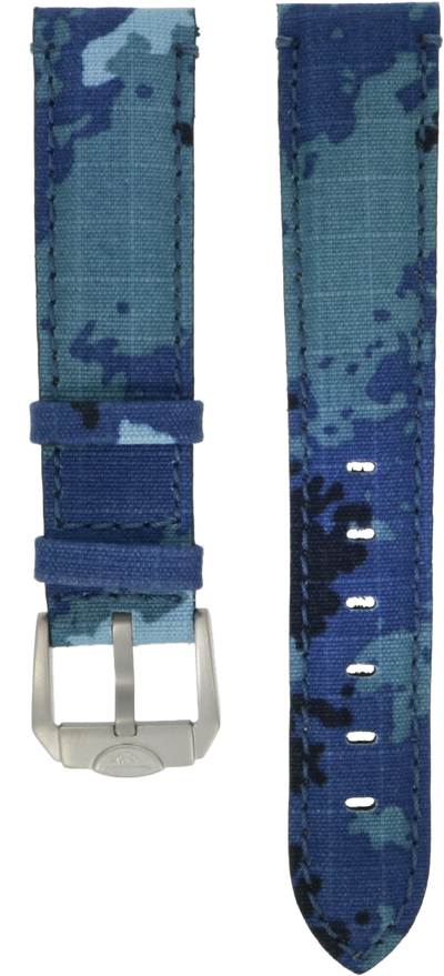 Squale Blue Camouflage Strap CINMICRMIM Blasted 20mm