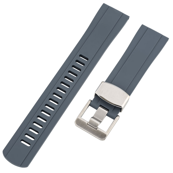 Islander Watch 22mm Anthracite Gray FKM Rubber Strap #BRAC-43