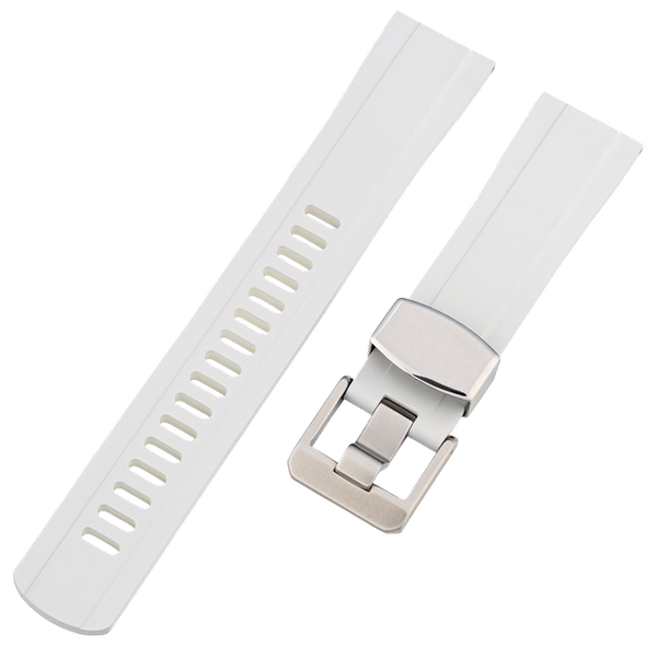 Islander Watch 22mm Pure White FKM Rubber Strap #BRAC-45