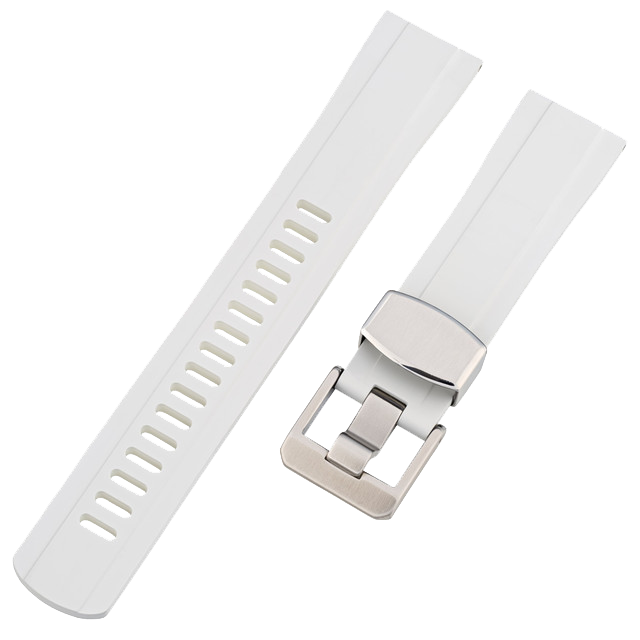 Islander Watch 20mm Pure White FKM Rubber Strap #BRAC-51