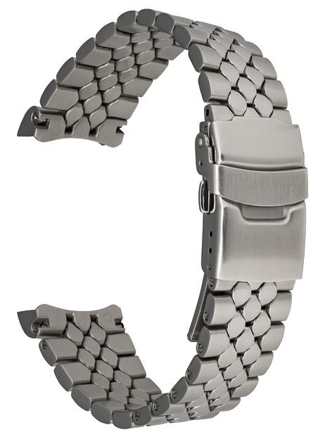 Islander Watch 22mm Brushed Scales Bracelet for Seiko SKX007 SKX009 #BRAC-125