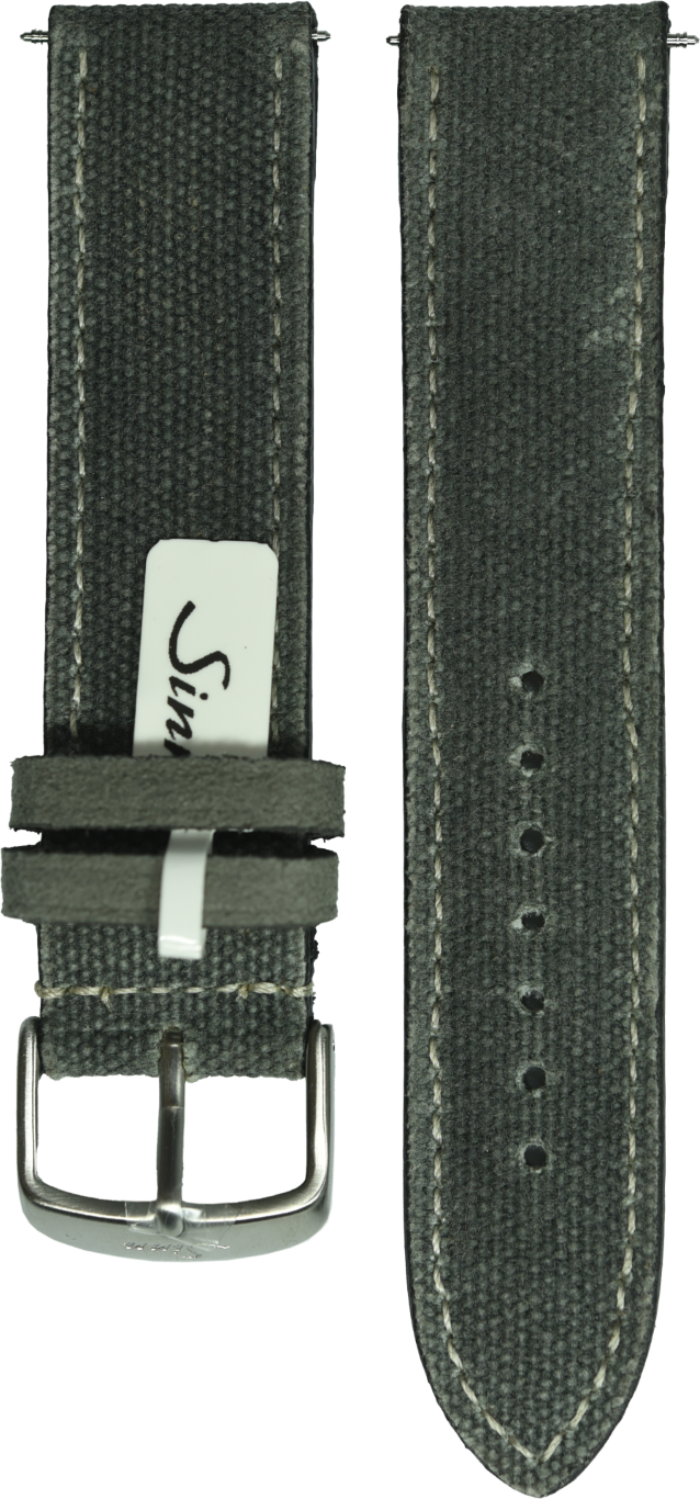 Sinn Canvas Alcantara Strap Grey 20mm