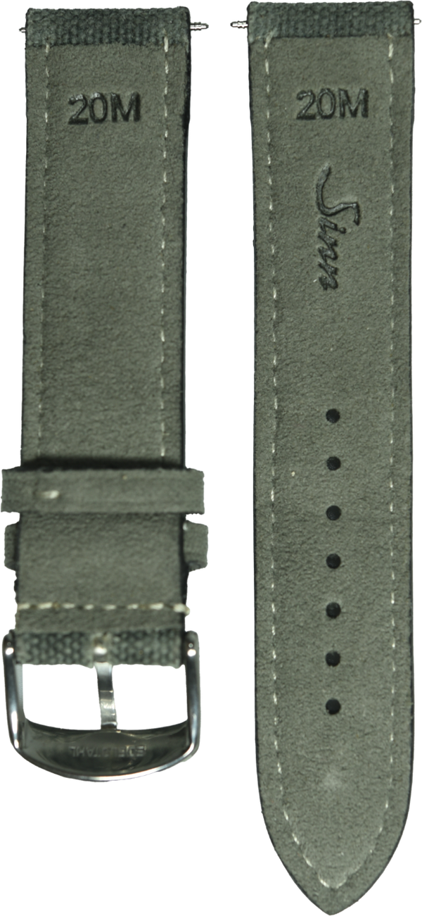 Sinn Canvas Alcantara Strap Grey 20mm
