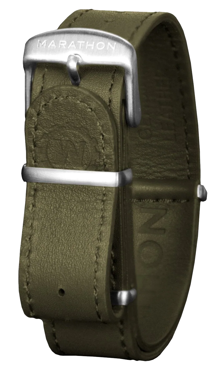 Marathon Leather DEFSTAN Strap Olive Green 20mm WS-LDS-OGSS-20-11
