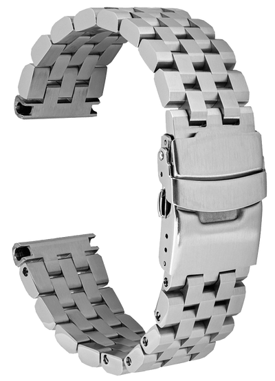 Islander Watch 20mm Brushed Angular Universal Fit Bracelet #BRAC-33