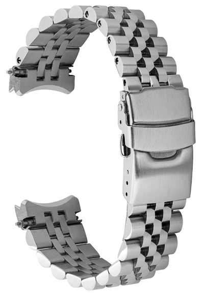 Islander Watch 20mm Brushed and Polished Bracelet for Seiko 39.4mm SSK GMT #BRAC-101