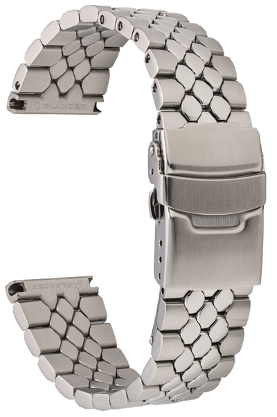 Islander Watch 22mm Universal Fit Scales Bracelet #BRAC-144