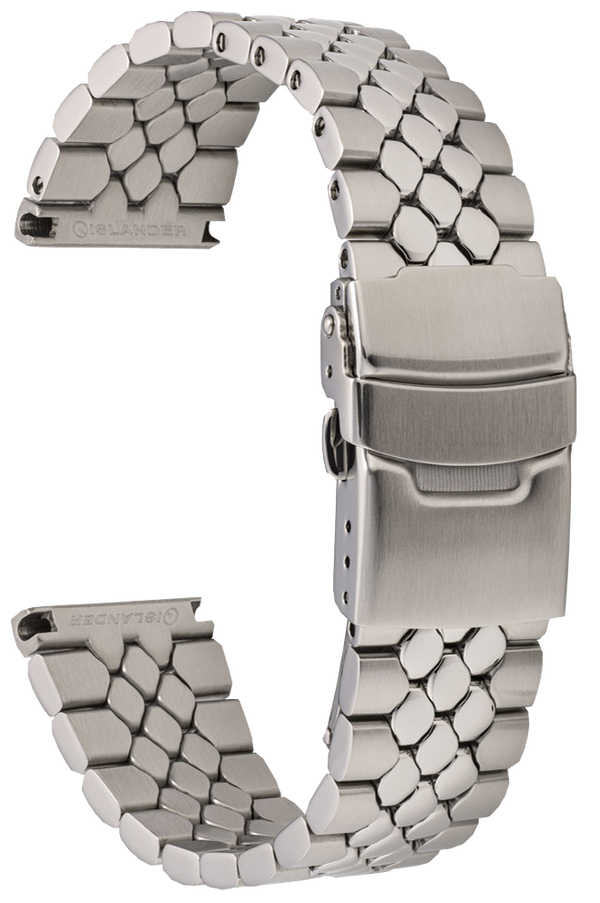 Islander Watch 22mm Universal Fit Scales Bracelet #BRAC-144