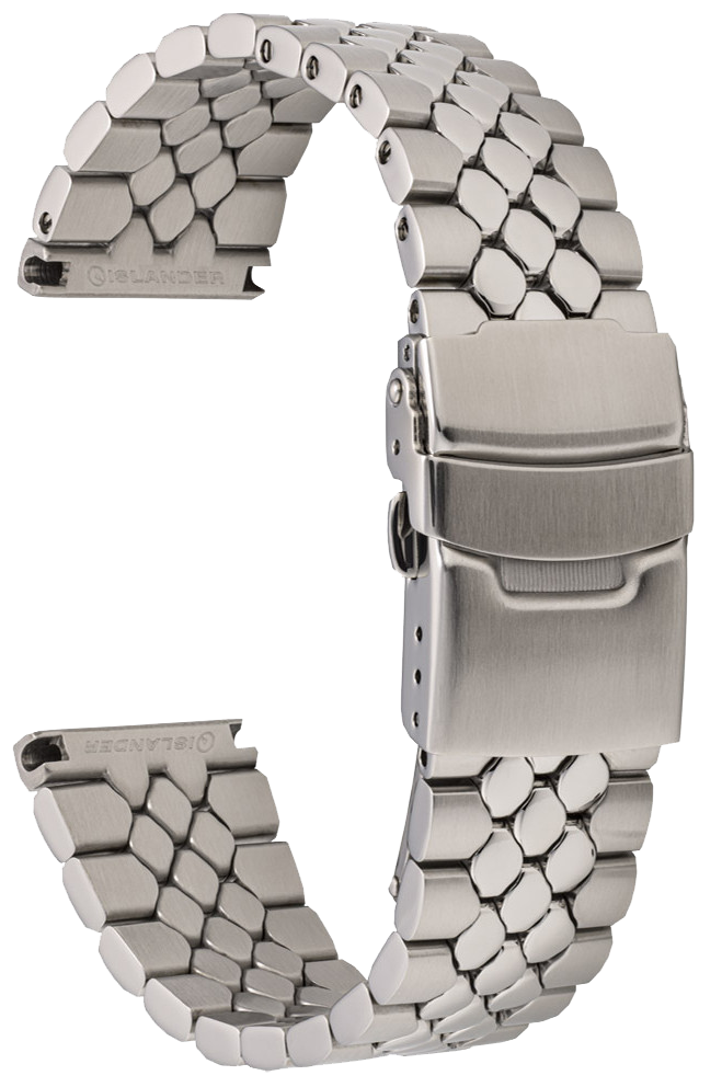 Islander Watch 22mm Universal Fit Scales Bracelet #BRAC-144