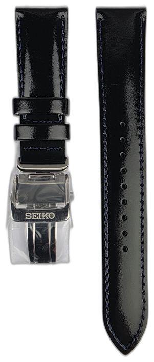 Seiko 20mm Presage Cocktail Time Black Leather Strap L0HE011J0