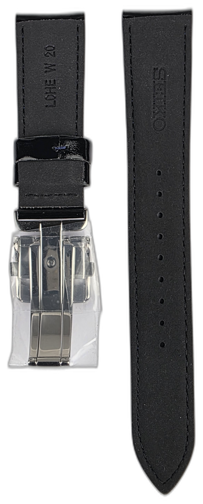 Seiko 20mm Presage Cocktail Time Black Leather Strap L0HE011J0