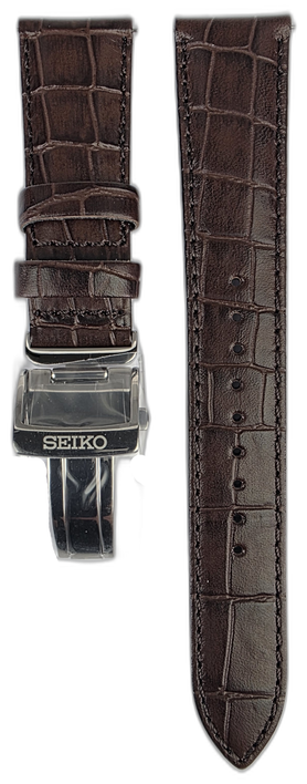 Seiko 20mm Presage Cocktail Time Brown Leather Strap L0KE023J0