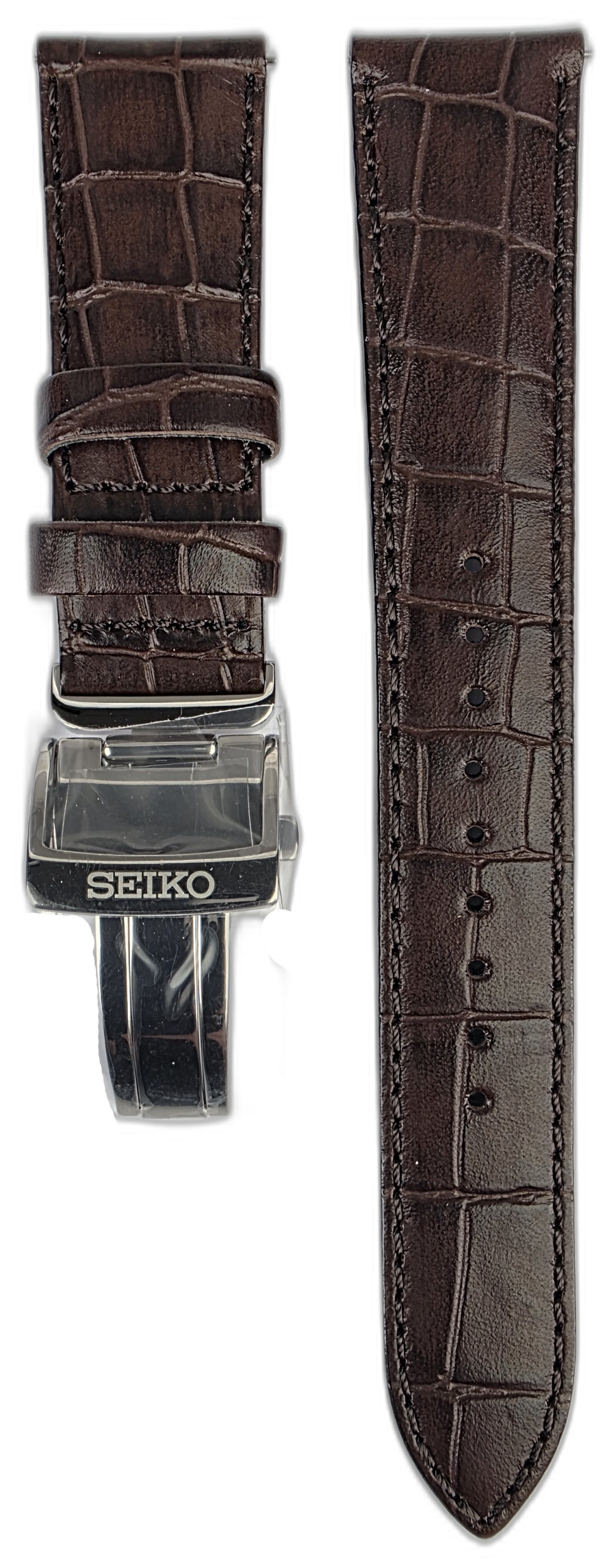 Seiko 20mm Presage Cocktail Time Brown Leather Strap L0KE023J0