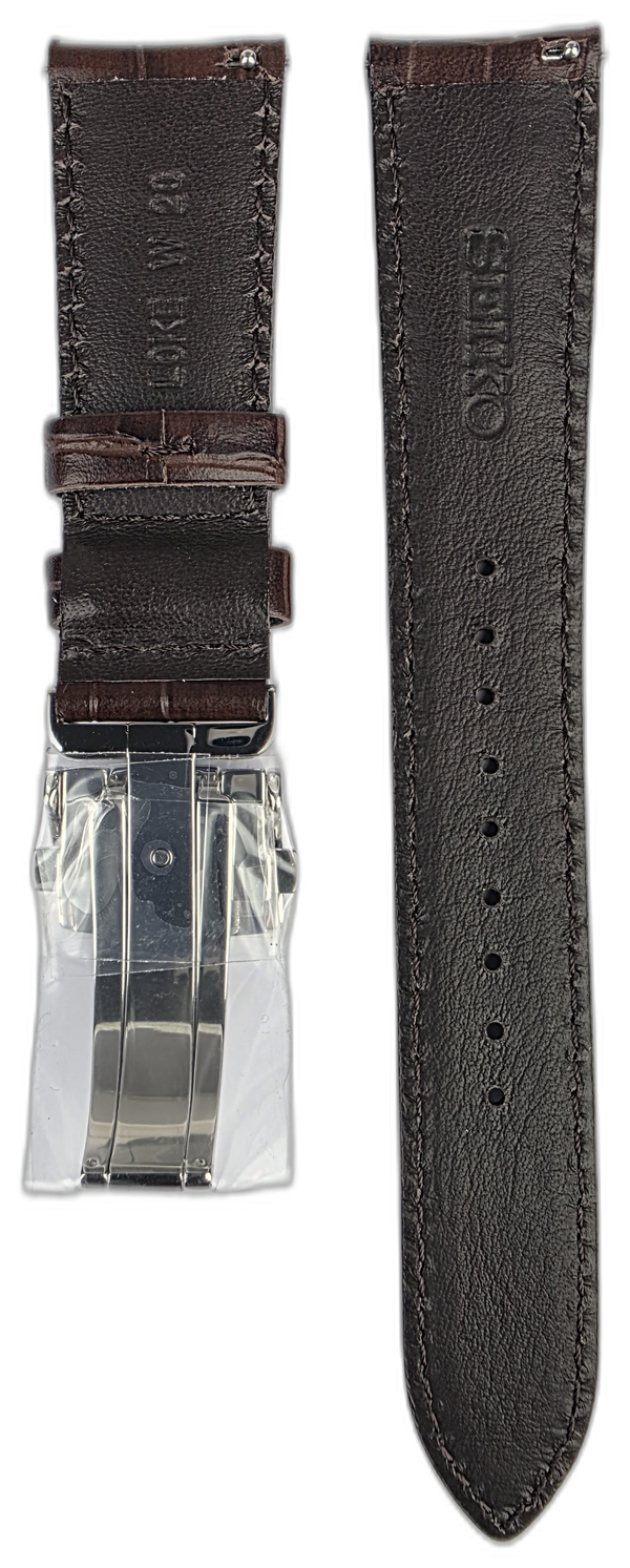 Seiko 20mm Presage Cocktail Time Brown Leather Strap L0KE023J0
