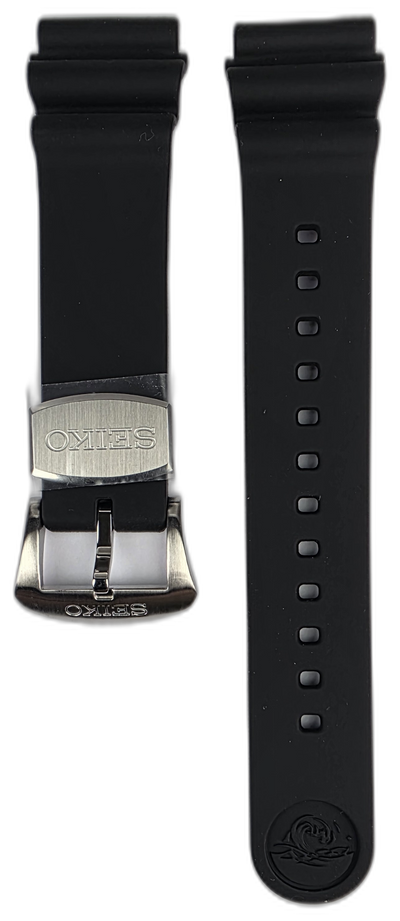 Seiko 22mm Prospex Black Silicone Strap R02F011J0