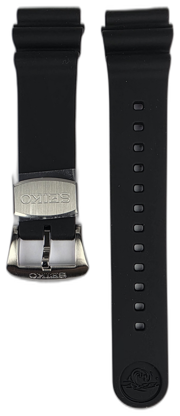 Seiko 22mm Prospex Black Silicone Strap R02F011J0