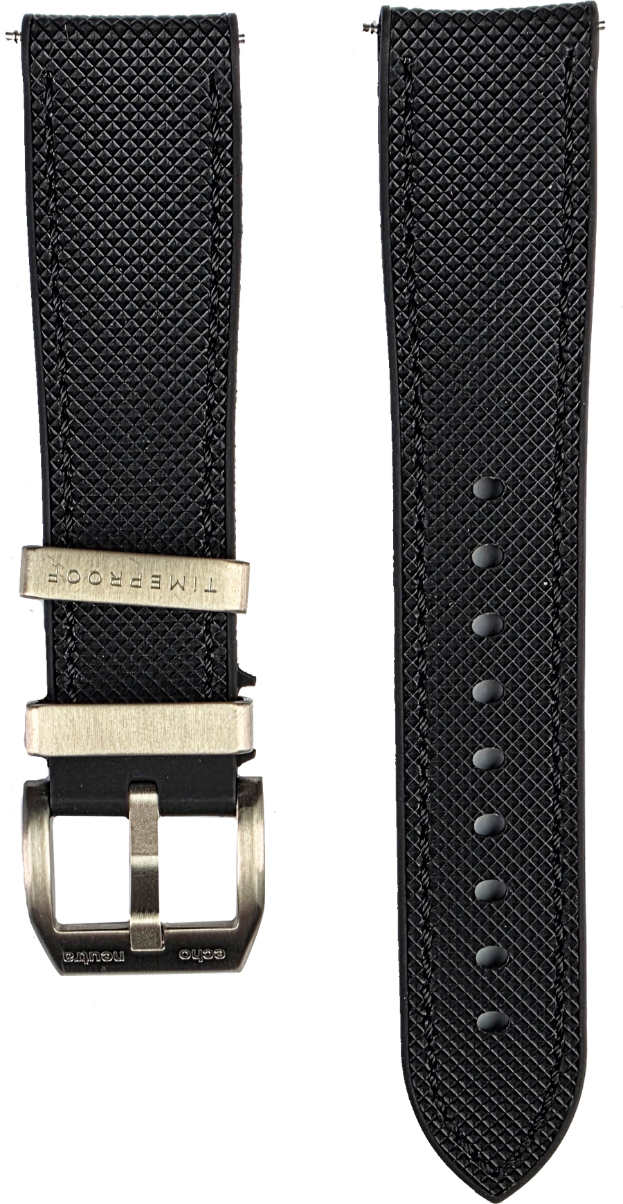 Echo/Neutra 20mm Black Rubber Strap Averau