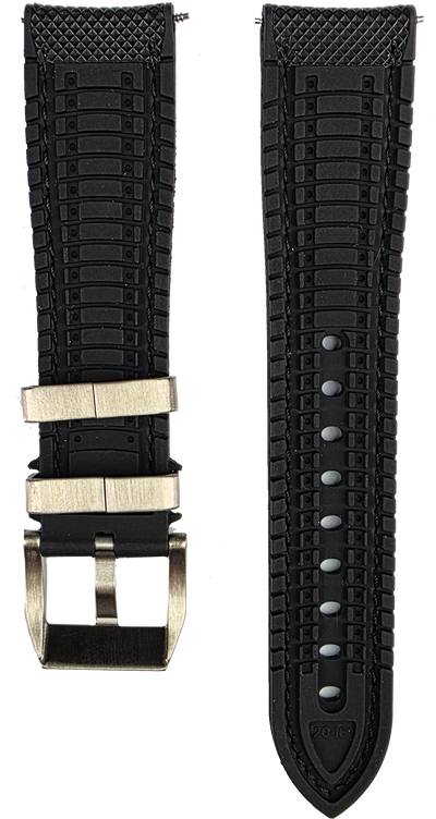 Echo/Neutra 20mm Black Rubber Strap Averau