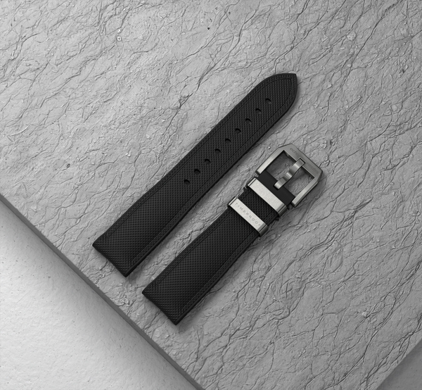 Echo/Neutra 20mm Black Rubber Strap Averau
