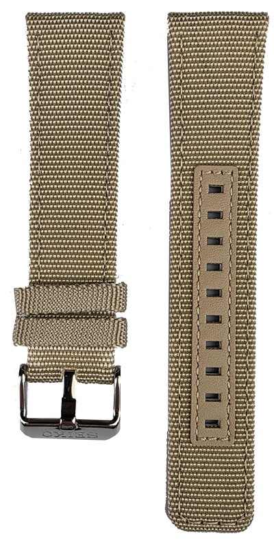 Seiko 5 22mm Canvas Leather Strap L07F012J0