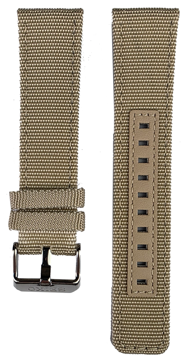 Seiko 5 22mm Canvas Leather Strap L07F012J0