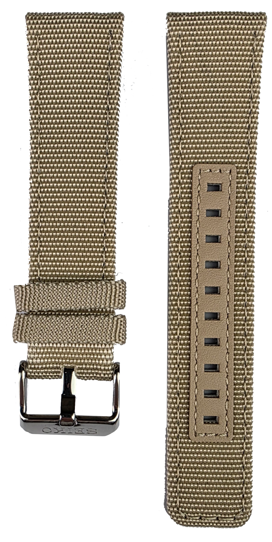 Seiko 5 22mm Canvas Leather Strap L07F012J0