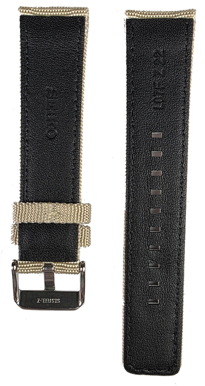 Seiko 5 22mm Canvas Leather Strap L07F012J0