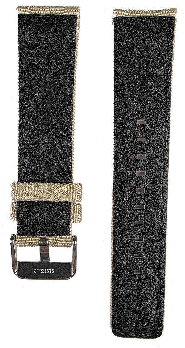 Seiko 5 22mm Canvas Leather Strap L07F012J0