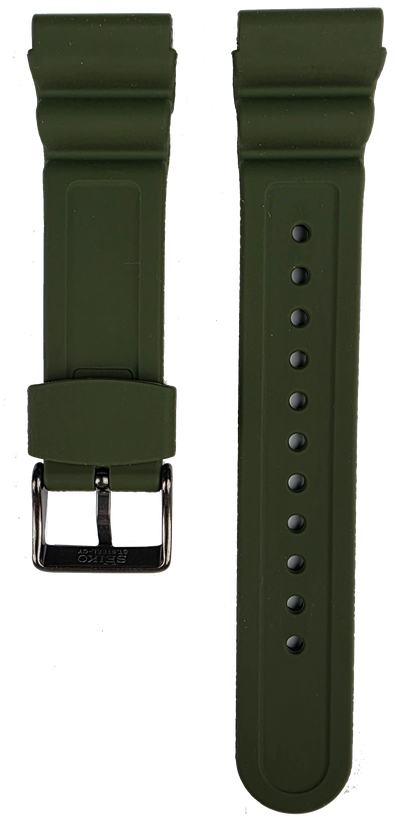 Seiko 22mm Prospex SNE561P1 Green Silicone Strap R040022N0