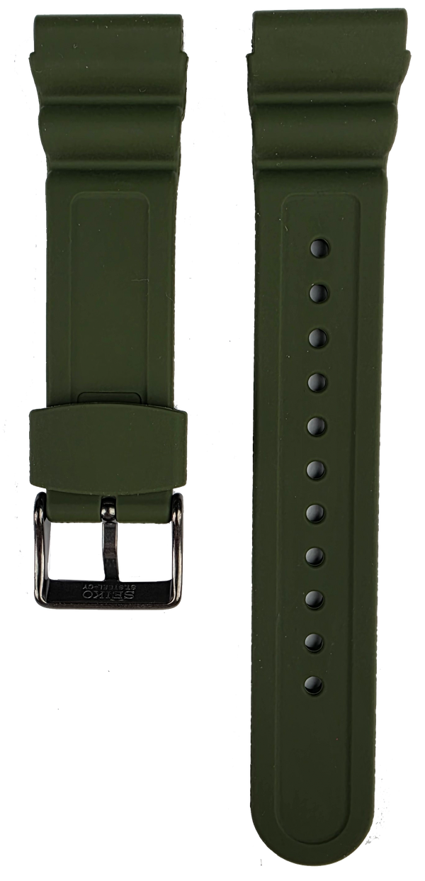 Seiko 22mm Prospex SNE561P1 Green Silicone Strap R040022N0