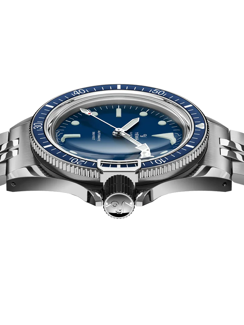 Yema Superman Heritage 39mm Blue YSUP25B39-GMS - SeriousWatches.com