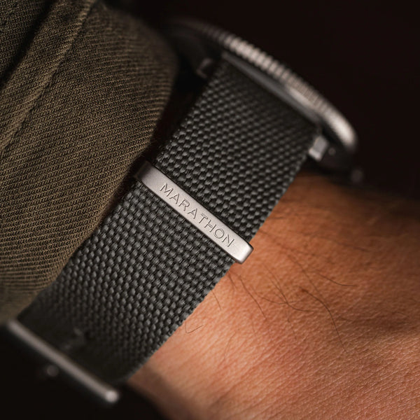 Marathon Nylon DEFSTAN Strap Parkerized Stone 20mm WS-CDS-GYPS-20-12