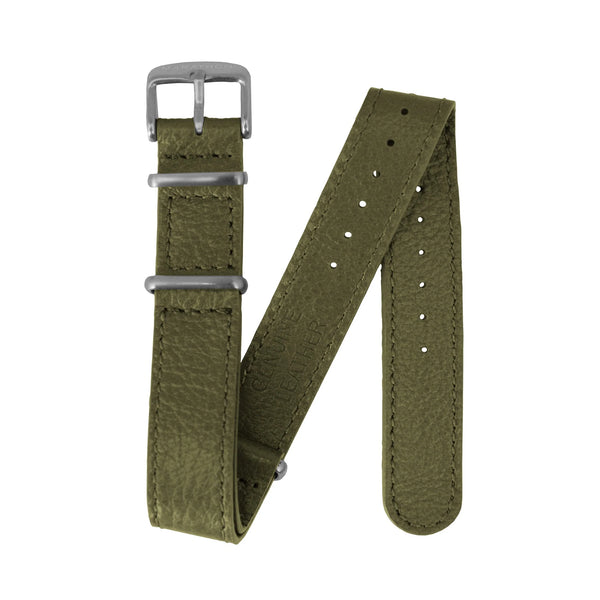 Marathon Leather DEFSTAN Strap Olive Green 22mm WS-LDS-BKSS-22-11
