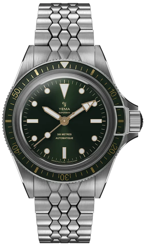 Yema Superman Gilt 39mm Green CMM.10 12.14.44.SN.M2