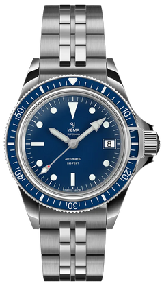 Yema Superman Heritage 39mm Blue YSUP25B39-GMS - SeriousWatches.com