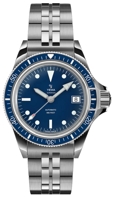 Yema Superman Heritage 39mm Blue YSUP25B39-GMS